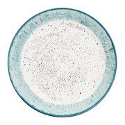 Тарілка обідня 27 см Siena Ardesto AR2927SWB біло-блакитна