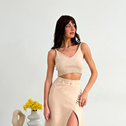 Топ в'язаний жіночий Kayla Art Knit бежевий