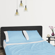 Постільна білизна з простирадлом на гумці сатин Aero 2.0 Ocean Blue Sonex