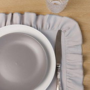 Серветка Каберне сіра Прованс із рюшами