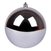 Куля новорічна 12 см Novogod'ko 974054 срібло глянець