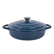 Каструля чавунна кругла 28 см Tierra Nois 830025 синя