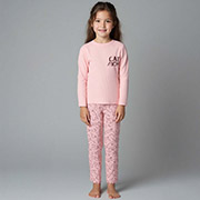 Піжама для дівчинки 0133347клп інтерлок Татошка рожевий