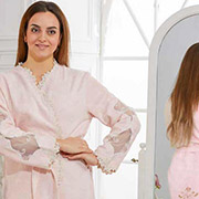 Набір жіночий Padova (халат, тапочки та рушник) Arya рожевий