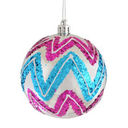 Игрушка новогодняя Шар 8 см Зигзаги Yes! Fun 973071