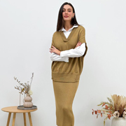 Жилетка в'язана Jolie Art Knit кемел