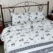 Постільна білизна фланель преміум Selena Північний Олень 507104