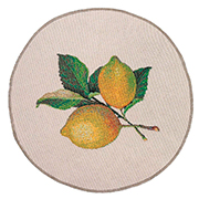 Серветка підставна під тарілку гобеленова LiMaSo Лимонний букет ROUND003-25D