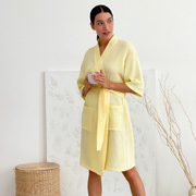 Халат кімоно жіночий мусліновий Cosy лимонний