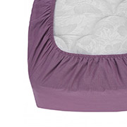 Простирадло однотонне на гумці Plum бязь 100% бавовна Good-Dream сливовий