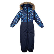 Дитячий зимовий термокомбінезон WILLY Huppa 31900030 блакитні зірки