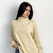 Джемпер в'язаний Sofia Art Knit молочний