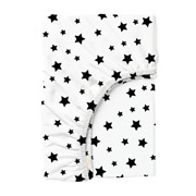 Простирадло на гумці в дитяче ліжечко Black Stars Cosas ранфорс