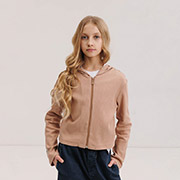 Кофта для дівчинки КФ233 трикотаж-рубчик Бембі G00-бежевий