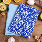 Набір із 2 вафельних кухонних рушників 608 Sky blue Mirson