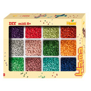 Набір-сортер середній Термомозаїка 9600 елементів 12 кольорів Midi 5+ Hama HM-2096