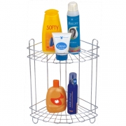 Полиця кутова 2-х ярусна 222х222х335 мм Lemax EBA-430 хром