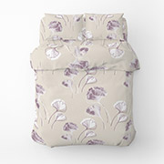 Постельное белье Гинкго Билоба бязь Home Line бежево-лиловый