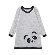 Сукня-туніка для дівчинки Art Knit Панда світло-сіра