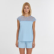 Піжама жіноча Ariadna футболка та шорти Ellen LPM 2071/05/01 блакитний