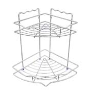 Полиця кутова 2-х ярусна 255х255х328 мм Lemax EBA-435 хром