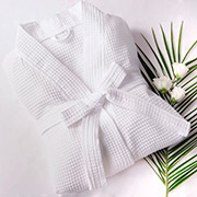 Халат вафельний Saffran кімоно білий