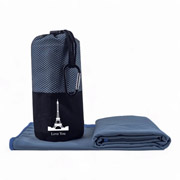 Рушник спортивний дорожній мікрофібра Love You димчасто-синій