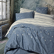 Постільна білизна Klein Ceria Lacivert ранфорс із вишивкою Cotton Box