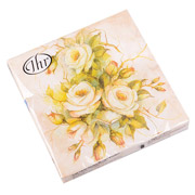 Набір серветок паперових 20 шт 32х32 см Рожевки Ideal Home 694-007