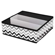 Короб складаний з пластиковим органайзером 30х30х10 см Zigzag Handy Home ZSH-06 біло-сіро-чорний