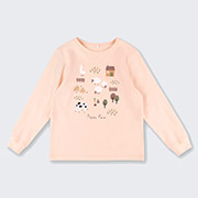 Лонгслів для дівчинки ФТ45 супрем Бембі I00-абрикосовий