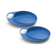Тарілка для годування Nuvita Easy Eating дрібна 2шт. синій NV8451Blue