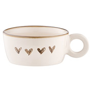 Бульонница керамическая 550 мл Happy Ardesto AR3084 бежевая