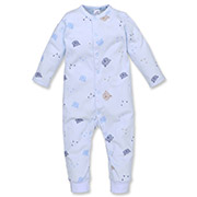 Комбінезон-чоловічок 1533261гвд інтерлок Татошка блакитний із принтом