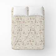 Простирадло бязеве Котяча радість Home Line пісочно-рожевий