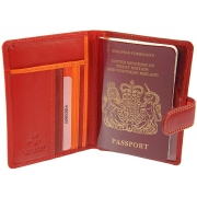 Шкіряна обкладинка для паспорта Visconti RB-75 Sumba red multi