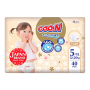 Підгузки для дітей 12-20 кг розмір 5XL на липучках 40 шт Premium Soft Goo.N F1010101-150