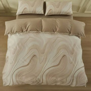Комплект постільної білизни Gloria Ardesto сатин мармур бежевий