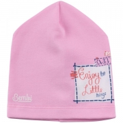 Шапочка Bembi ШП83 рібана рожева