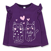 Лонгслів для дівчинки 0706381коф інтерлок Татошка фіолетовий