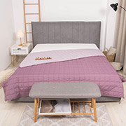 Покривало стьобане двостороннє Вілюта Дует пудровая троянда