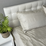 Пододеяльник Stripe Sense Beige сатин-страйп SoundSleep бежевый