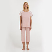 Піжама жіноча Peachy Pearl футболка і капрі Ellen LPK 2890/10/01 персиковий
