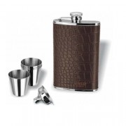 Фляжка металлическая в кожаном футляре Vitesse VS-1811 (Dea) - Фото №2