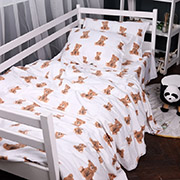 Постільна білизна в дитяче ліжечко 017 Teddy фланель MirSon