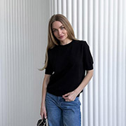 Футболка жіноча в'язана Art Knit чорна