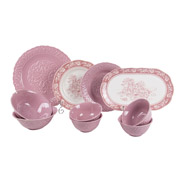 Набір столовий 10 предметів Вінтаж Lefard 823-055 фіолетовий