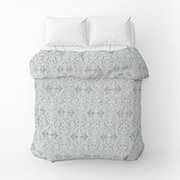 Пододеяльник Завитки бязь Home Line серый