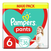 Підгузки-трусики дитячі від 15 кг розмір 6 36 шт Active Baby-Pants Giant Pampers 8006540069028