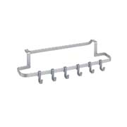 Тримач для столових приборів з 6 гачками 30х5х6см Galileo Metaltex 350605 сірий металік